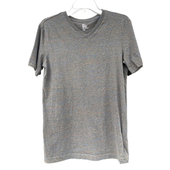 H&M Men's Small S Basic V-Neck T-Shirt Gray Speckled - Picture 1 of 9